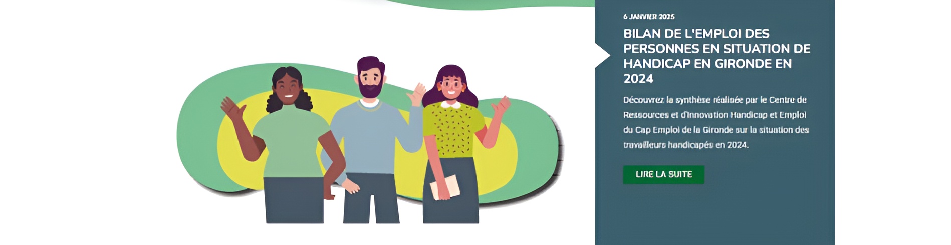Image du site Internet Cap emploi sur le Bilan de l'emploi ds personnes en situation de handicap