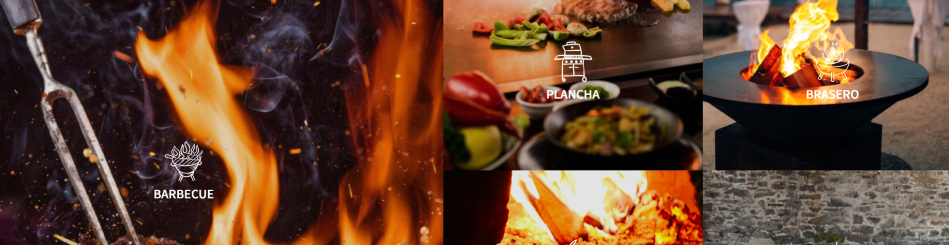 Image de la page d'accueil du site e-commerce planet barbecue représentant un barbecue plancha brasero