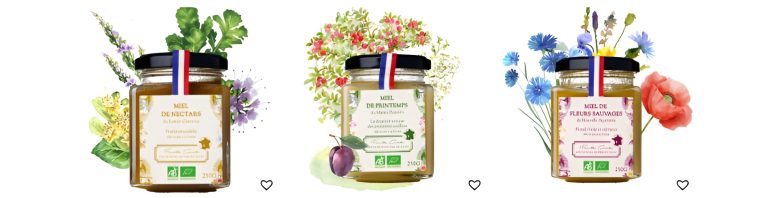 Image Site e-commerce Domaine de Malescot, pout de miel de leur production