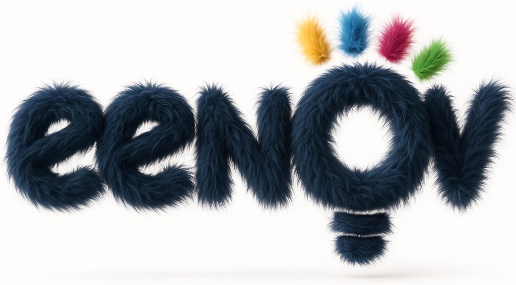 Logo EEnov généré par IA – exemple d’identité visuelle innovante dans une stratégie de branding digital