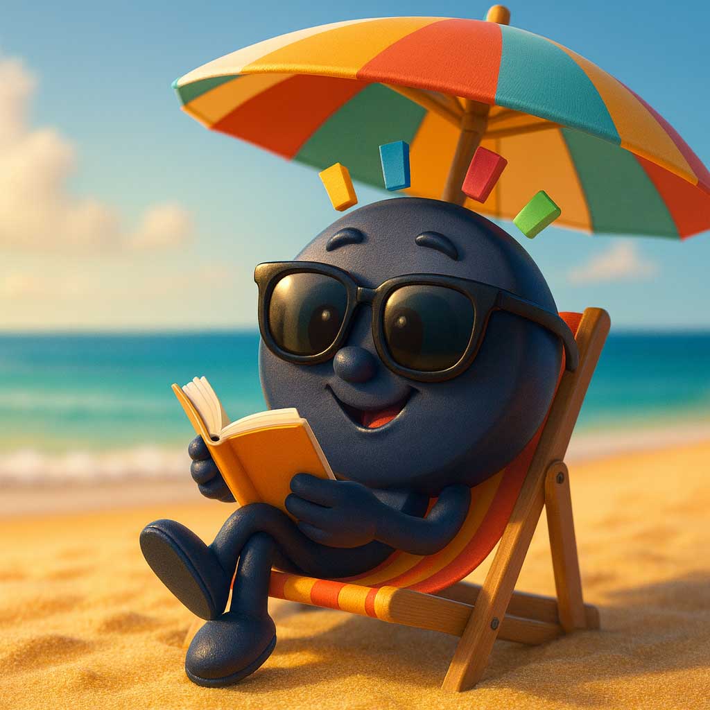 Création visuelle personnalisée générée par IA – exemple de mascotte pour une campagne marketing estivale – eenov.com