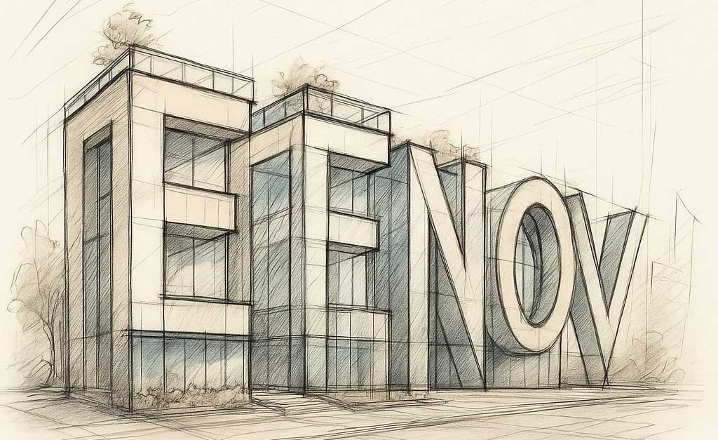 Illustration de lettrage créatif généré par IA pour renforcer l’impact visuel d’une marque – eenov.com